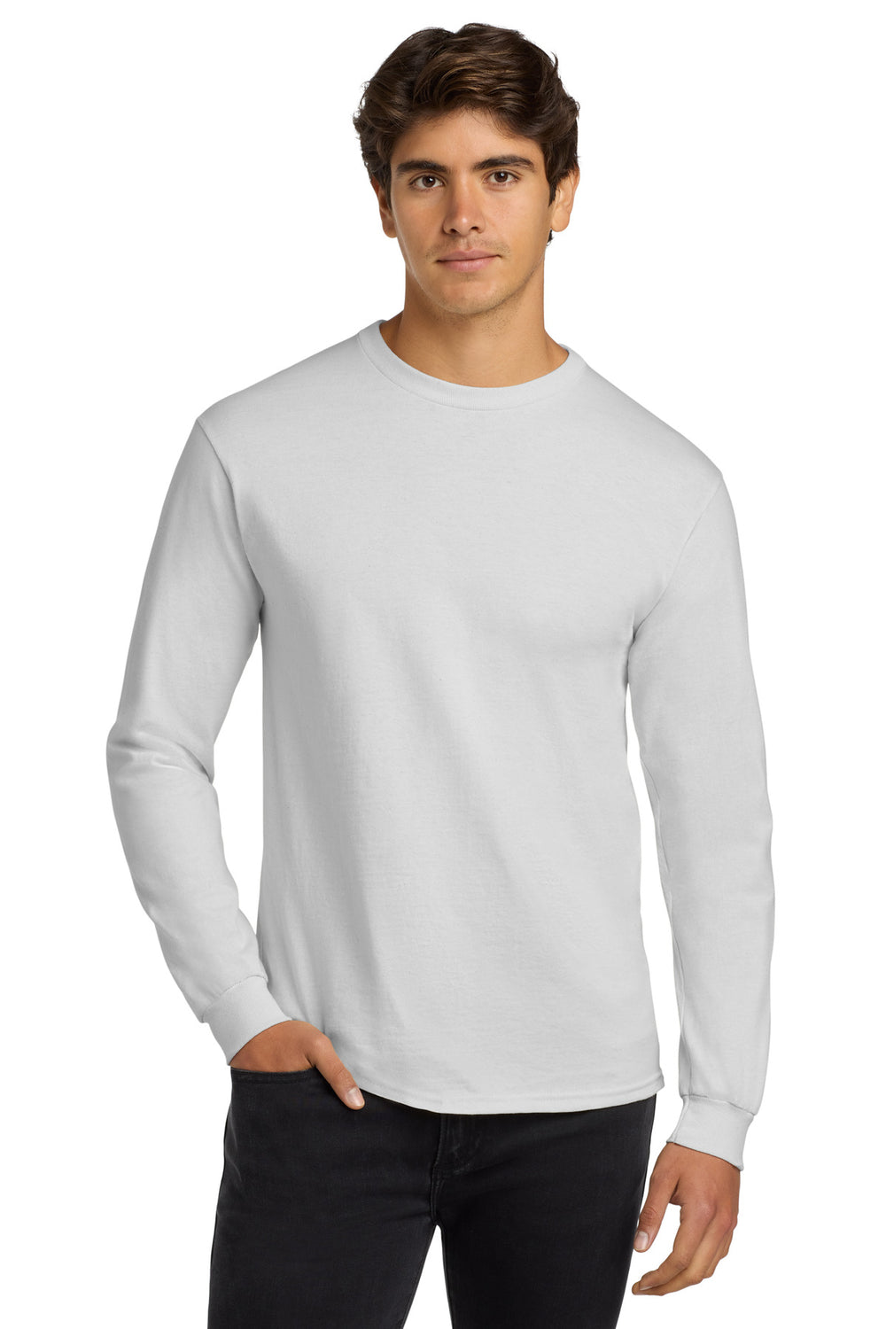 Gildan® Ultra Cotton® 100% US Cotton Long Sleeve T-Shirt - White - S