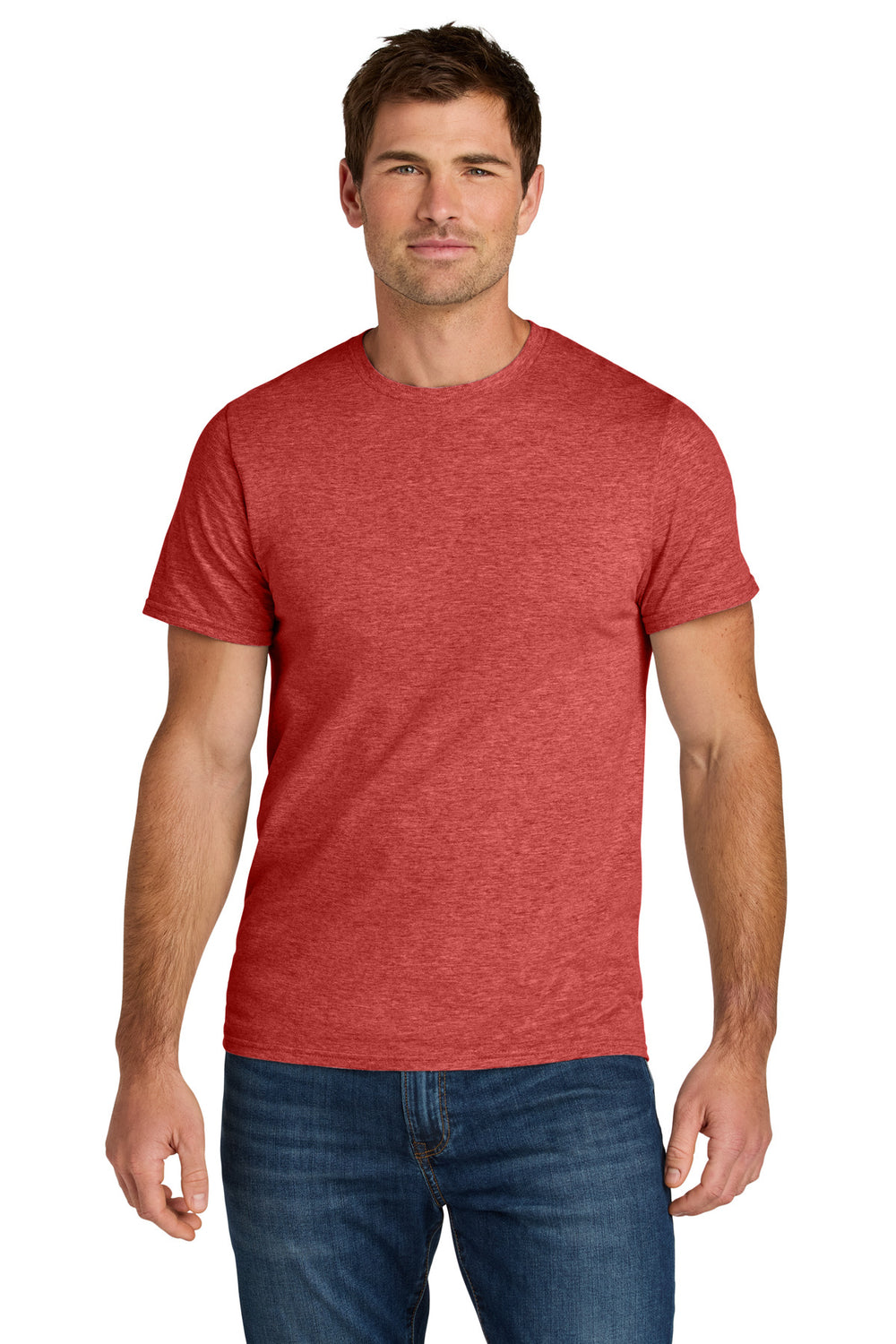 Jerzees Ultimate™ Unisex Ring Spun T-Shirt - Fiery Red Heather - S