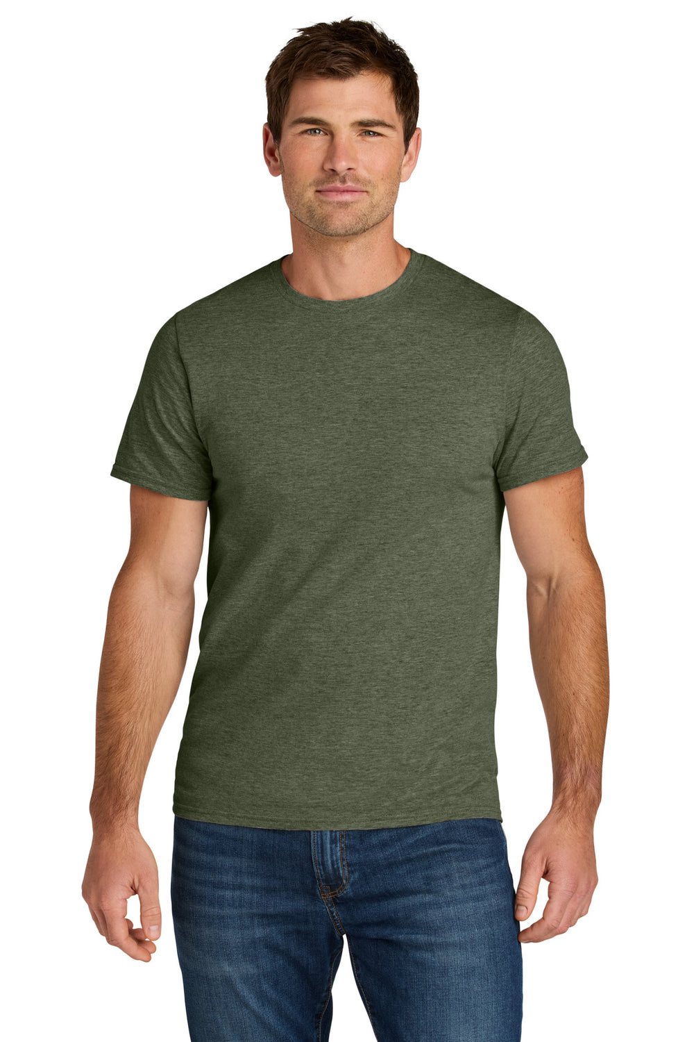 Jerzees Ultimate™ Unisex Ring Spun T-Shirt - Military Green Heather - S