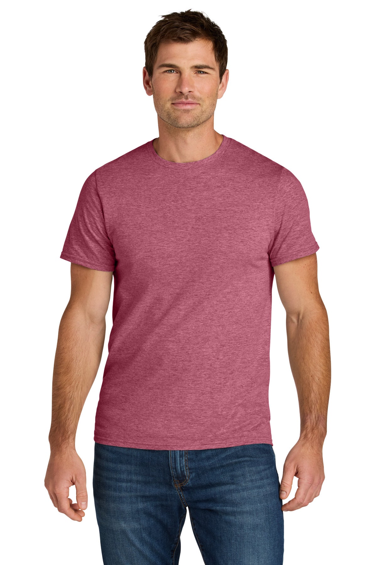 Jerzees Ultimate™ Unisex Ring Spun T-Shirt - Raspberry Heather - S