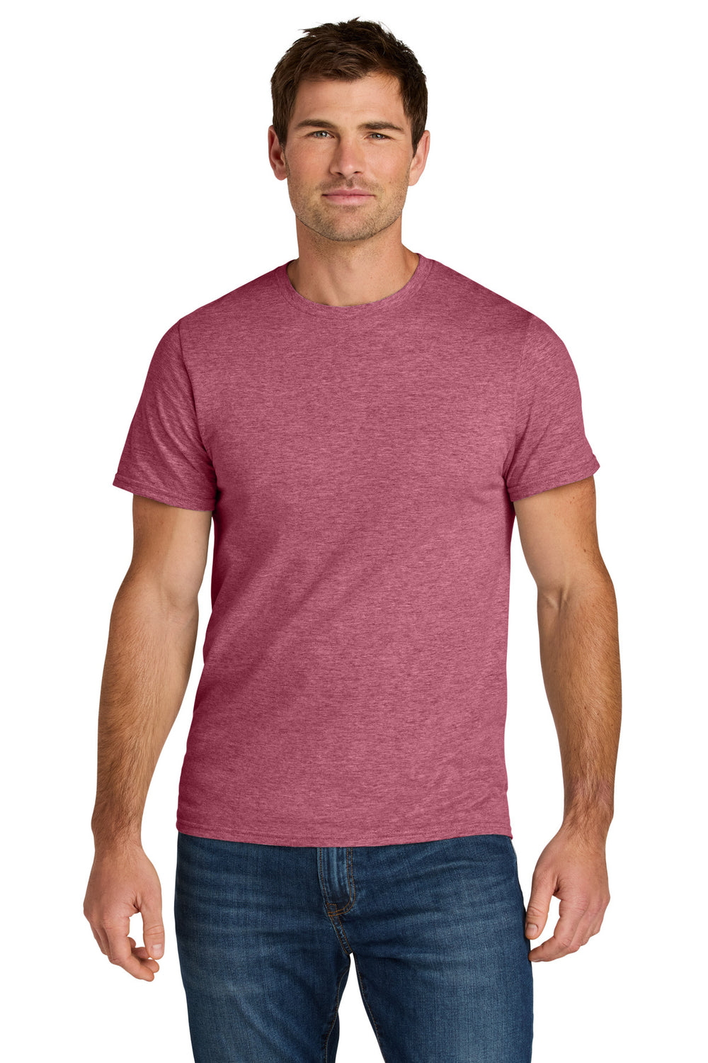 Jerzees Ultimate™ Unisex Ring Spun T-Shirt - Raspberry Heather - S