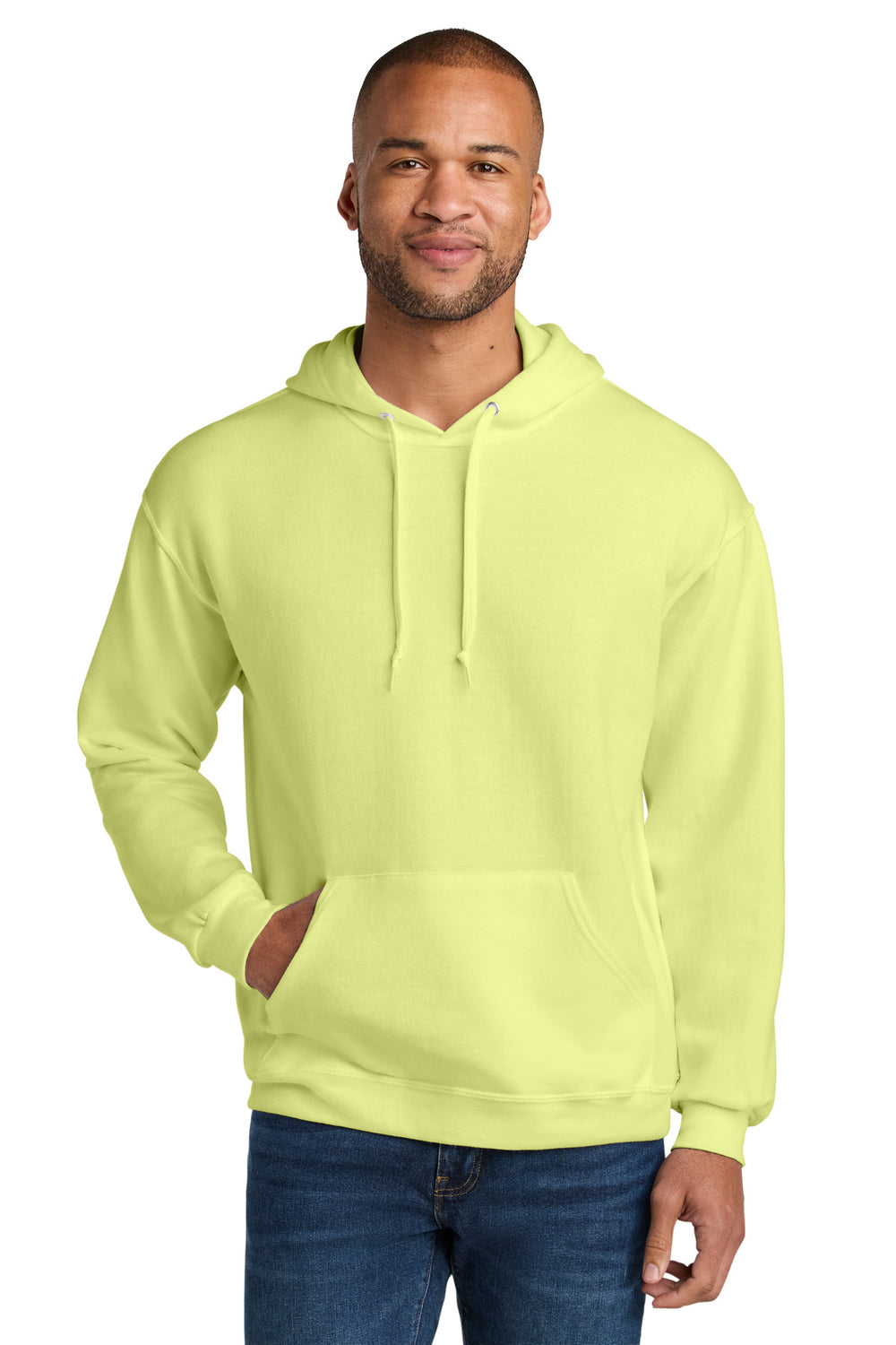 Jerzees Ultimate™ Unisex CVC Ring Spun Hooded Sweatshirt - Celery Juice - S