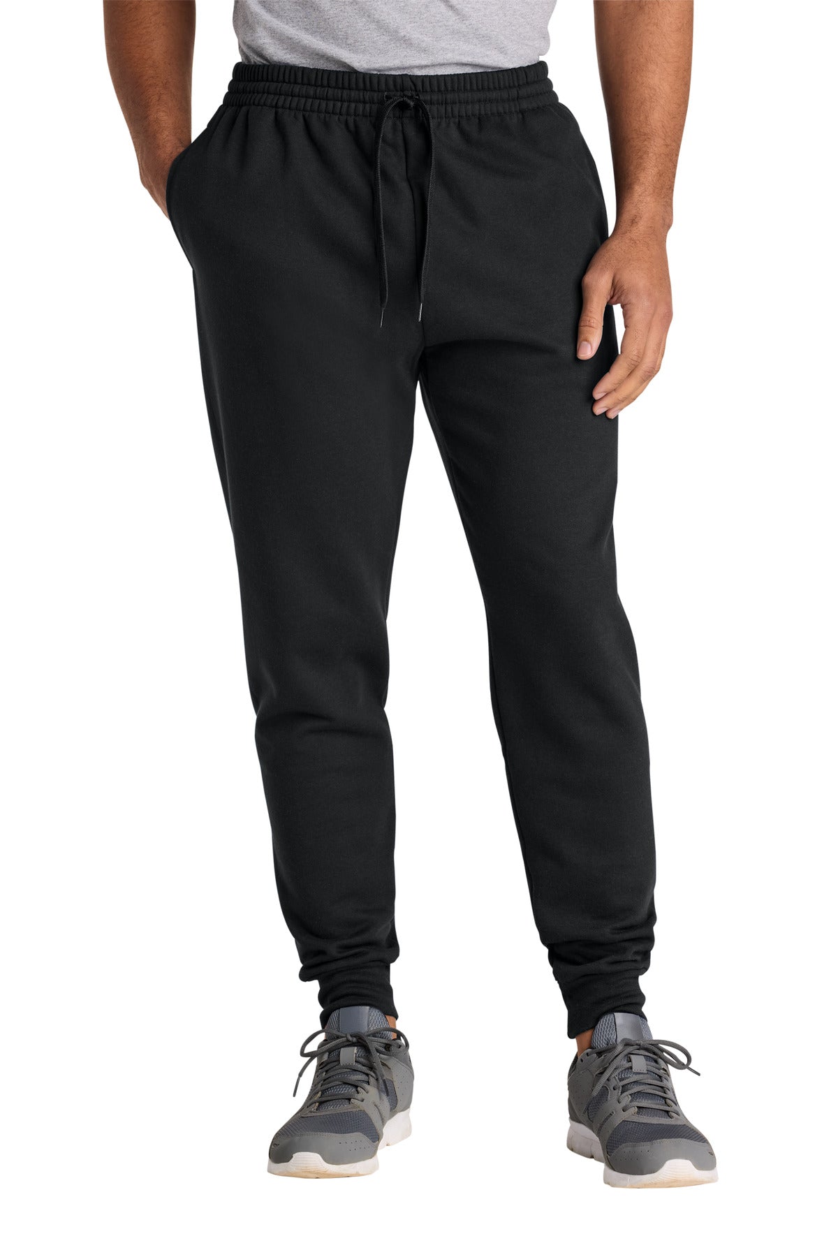 Jerzees Ultimate™ Unisex CVC Ring Spun Pocket Jogger - Black Ink - S