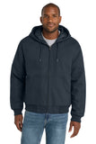 CornerStone® Duck Cloth Hooded Work Jacket - Navy - XS