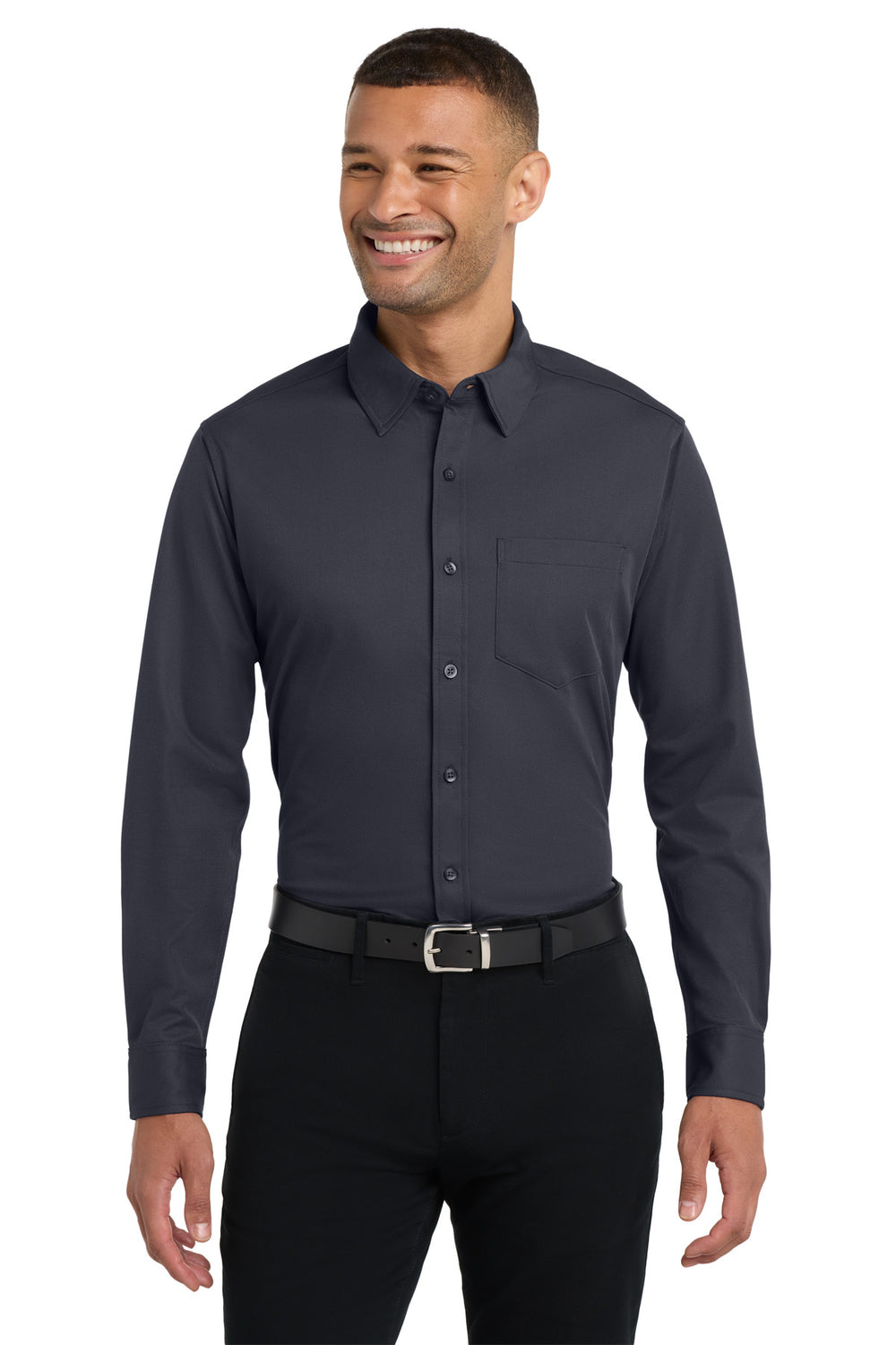 Port AuthorityÂ® Dimension Knit Dress Shirt. K570 - Battleship Grey - XS
