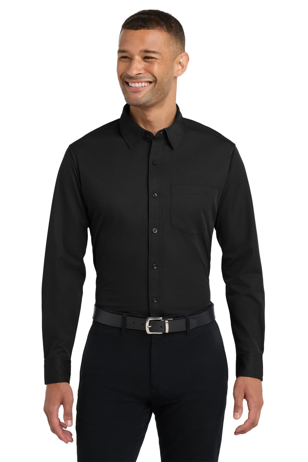 Port AuthorityÂ® Dimension Knit Dress Shirt. K570 - Black - XS