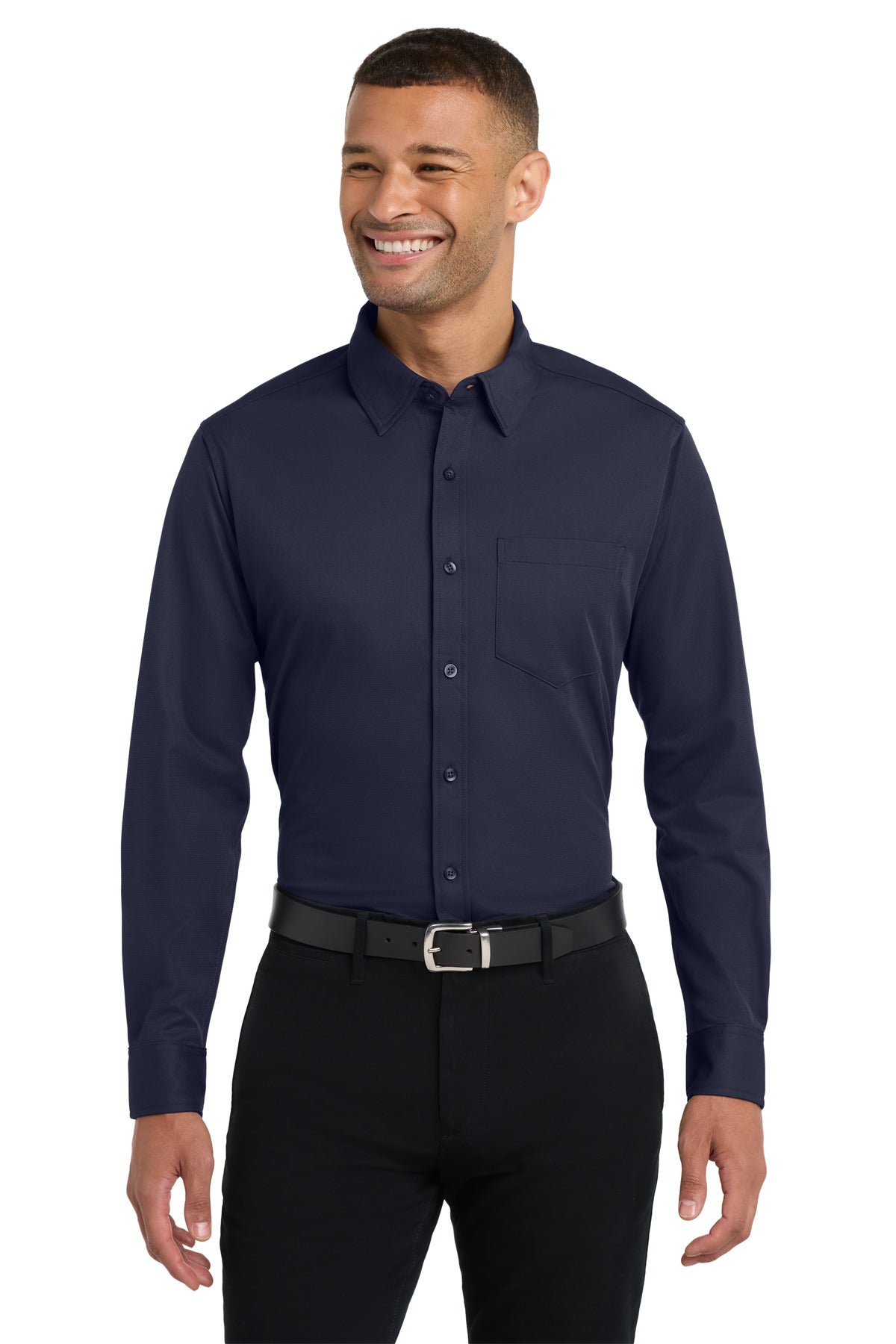 Port AuthorityÂ® Dimension Knit Dress Shirt. K570 - Dark Navy - XS