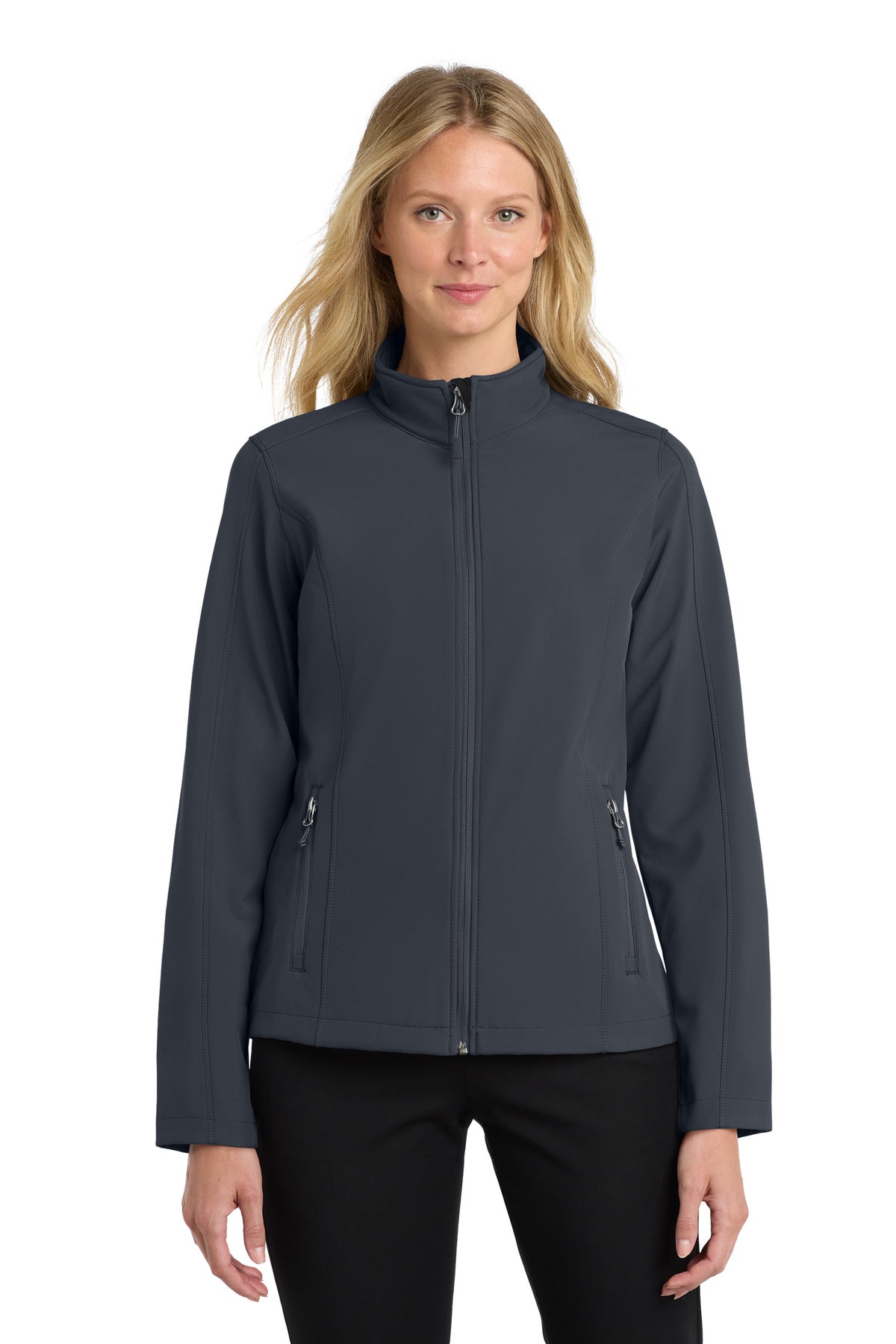 Port AuthorityÂ® Women's Core Soft Shell Jacket. L317 - Battleship Grey - XS