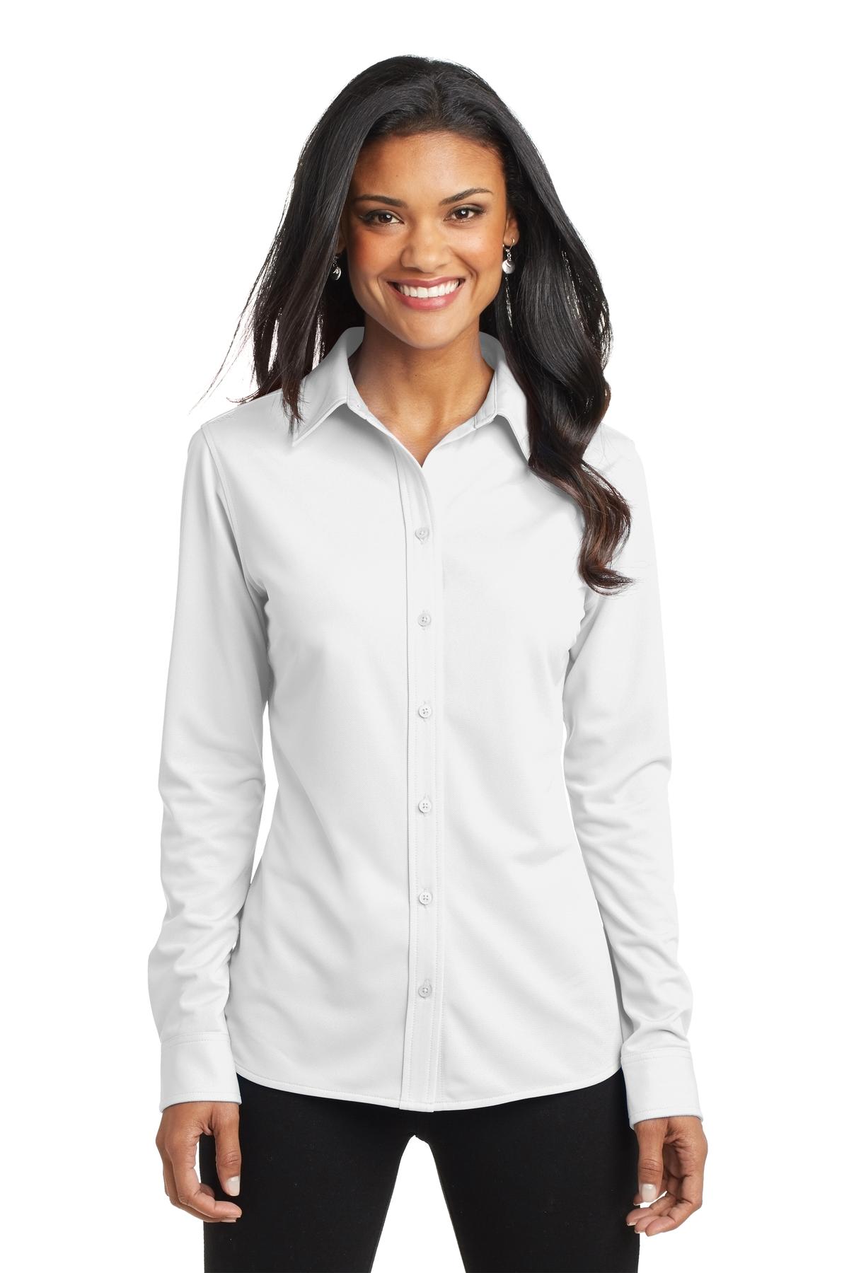 Port AuthorityÂ® Women's Dimension Knit Dress Shirt. L570 - White - XS