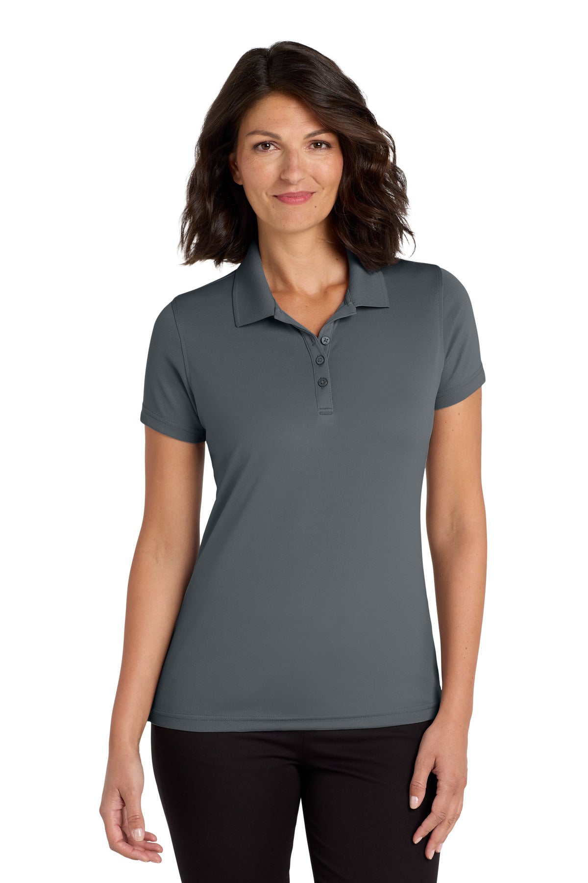 Port AuthorityÂ® Women's Dry ZoneÂ® UV Micro-Mesh Polo. LK110 - Graphite - XS