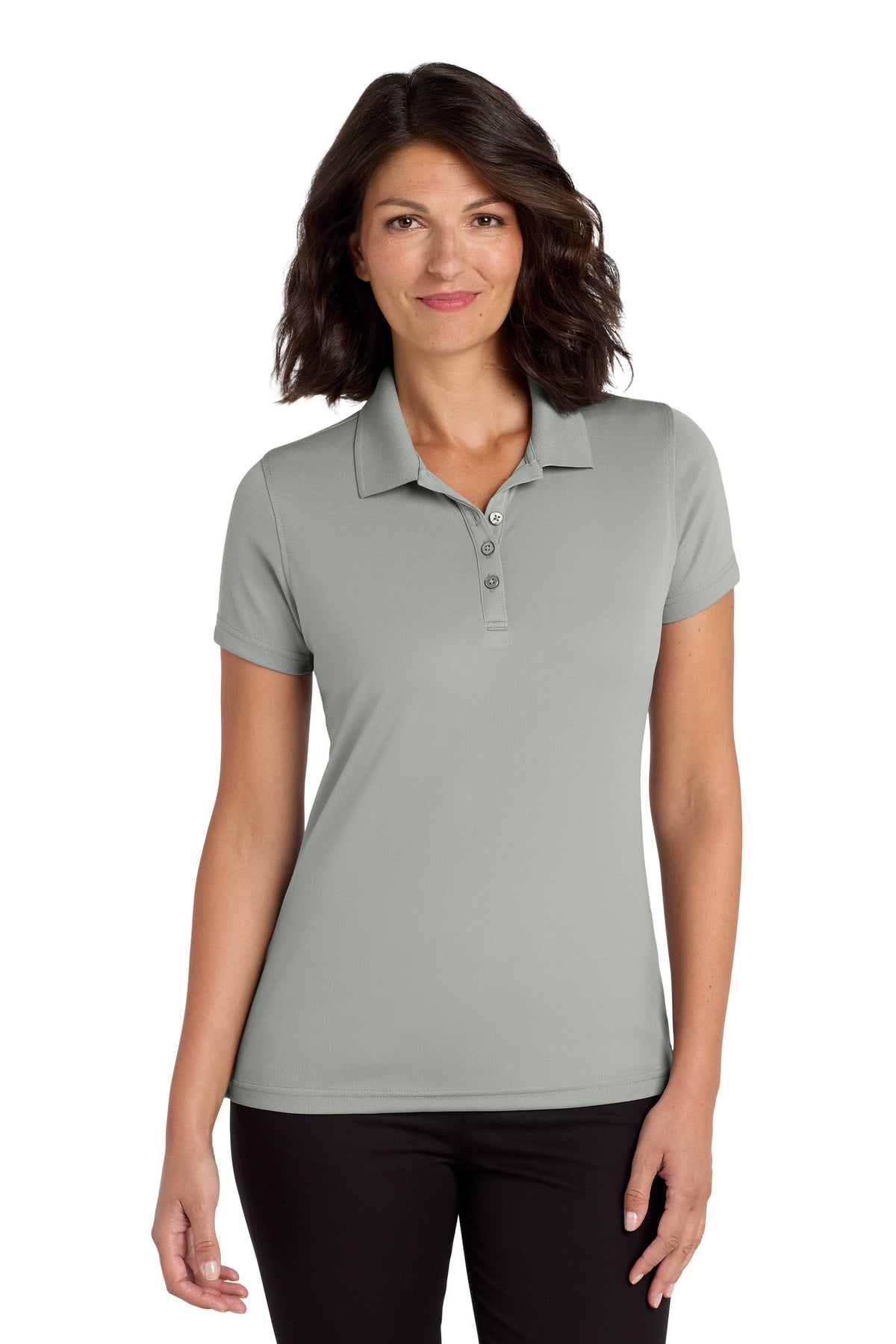 Port AuthorityÂ® Women's Dry ZoneÂ® UV Micro-Mesh Polo. LK110 - Gusty Grey - XS