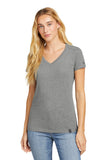 New Era ® Women's Heritage Blend V-Neck Tee - Shadow Grey Heather - XS