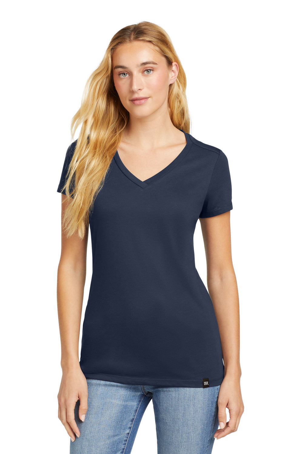New Era ® Women's Heritage Blend V-Neck Tee - True Navy - XS