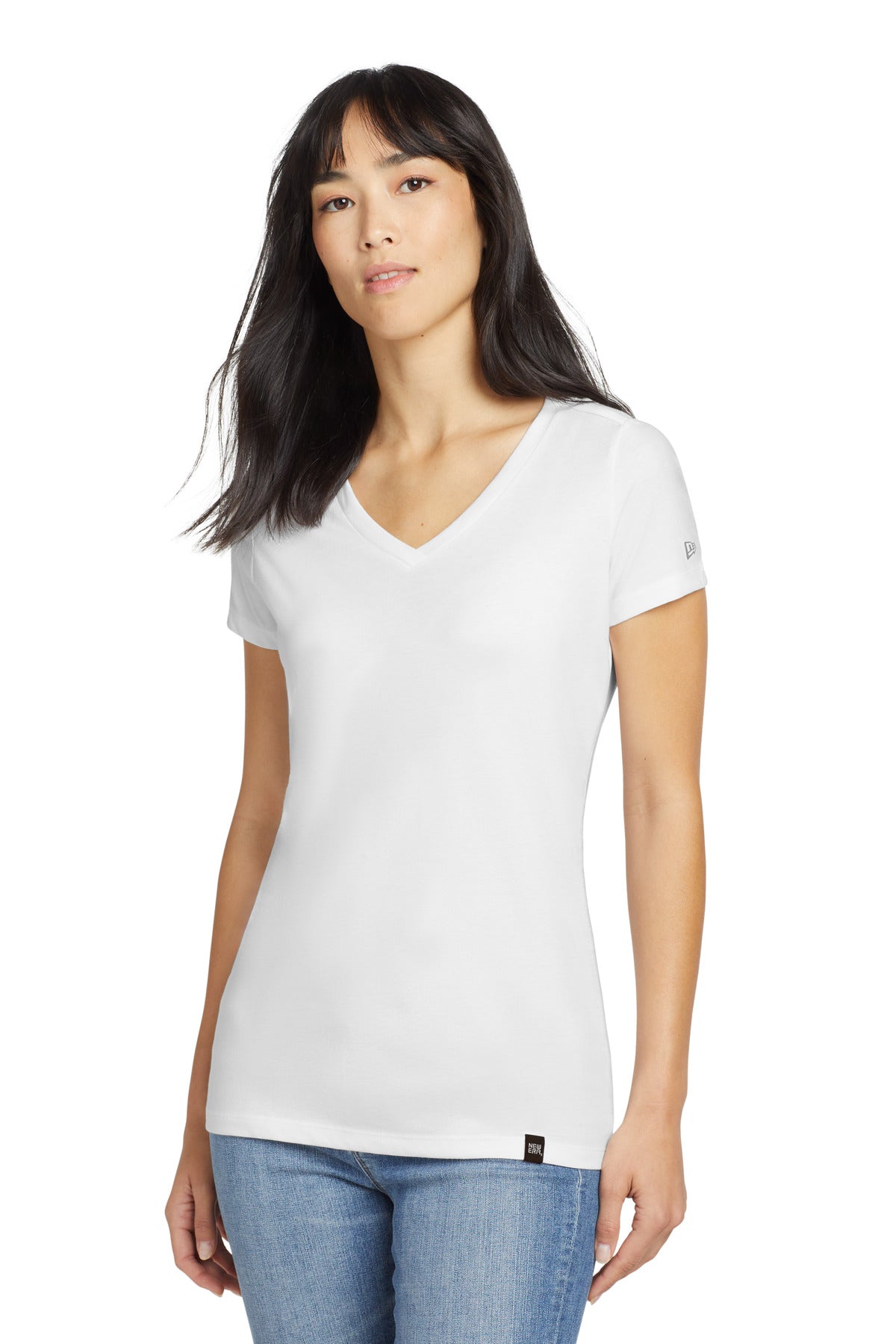 New Era ® Women's Heritage Blend V-Neck Tee - White - XS