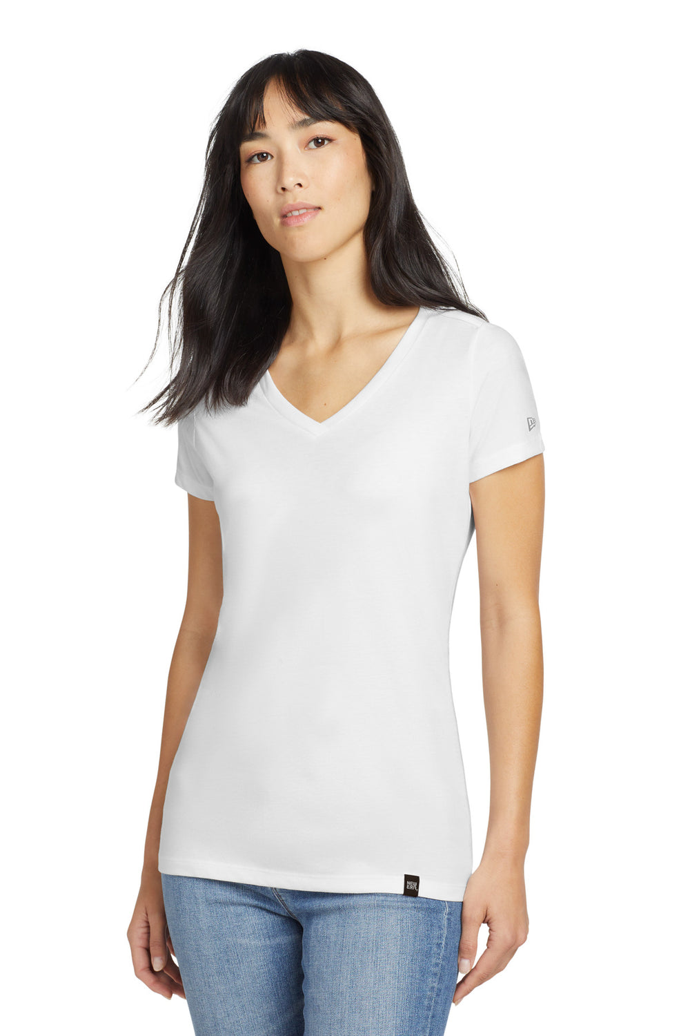 New Era ® Women's Heritage Blend V-Neck Tee - White - XS