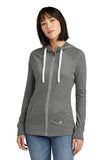 New Era® Women's Sueded Cotton Blend Full-Zip Hoodie - Shadow Grey Heather - XS