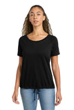 New Era ® Women's Tri-Blend Performance Cinch Tee - Black Solid - XS