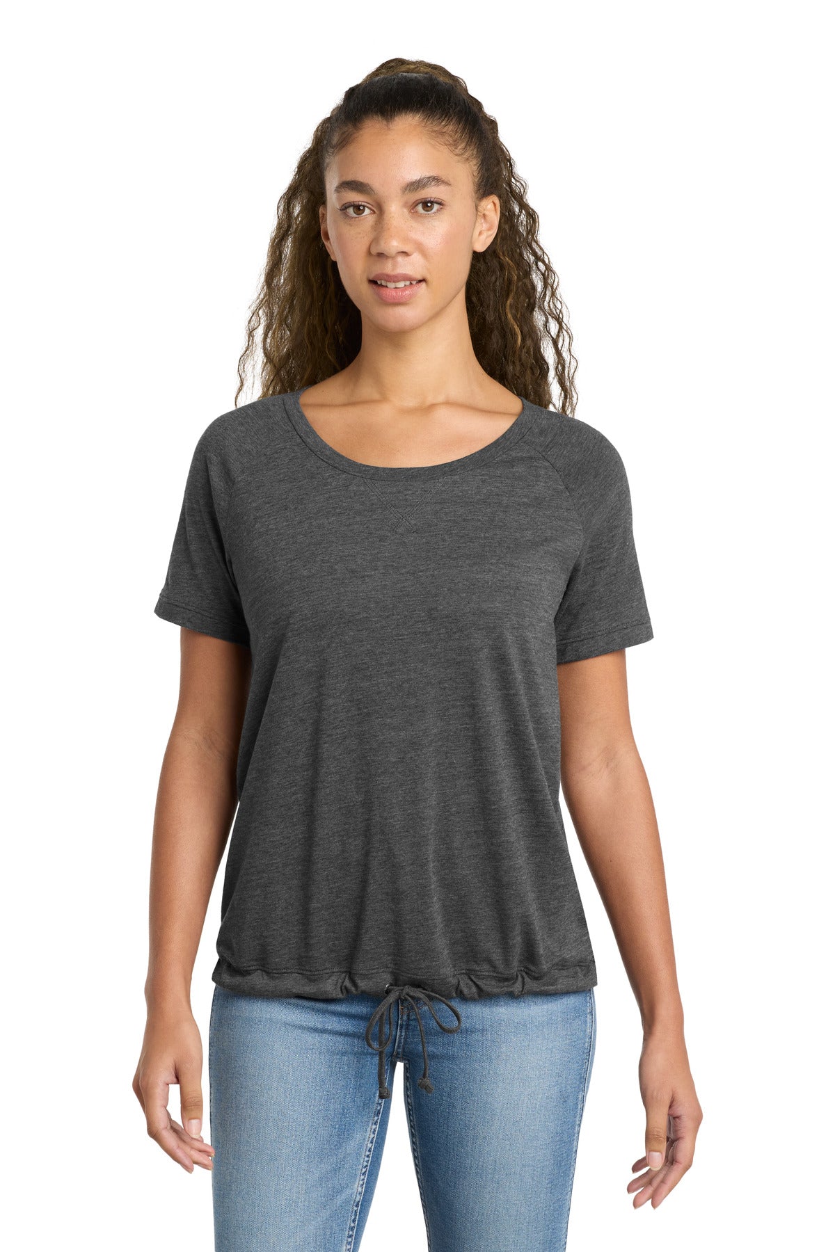 New Era ® Women's Tri-Blend Performance Cinch Tee - Dark Graphite - XS