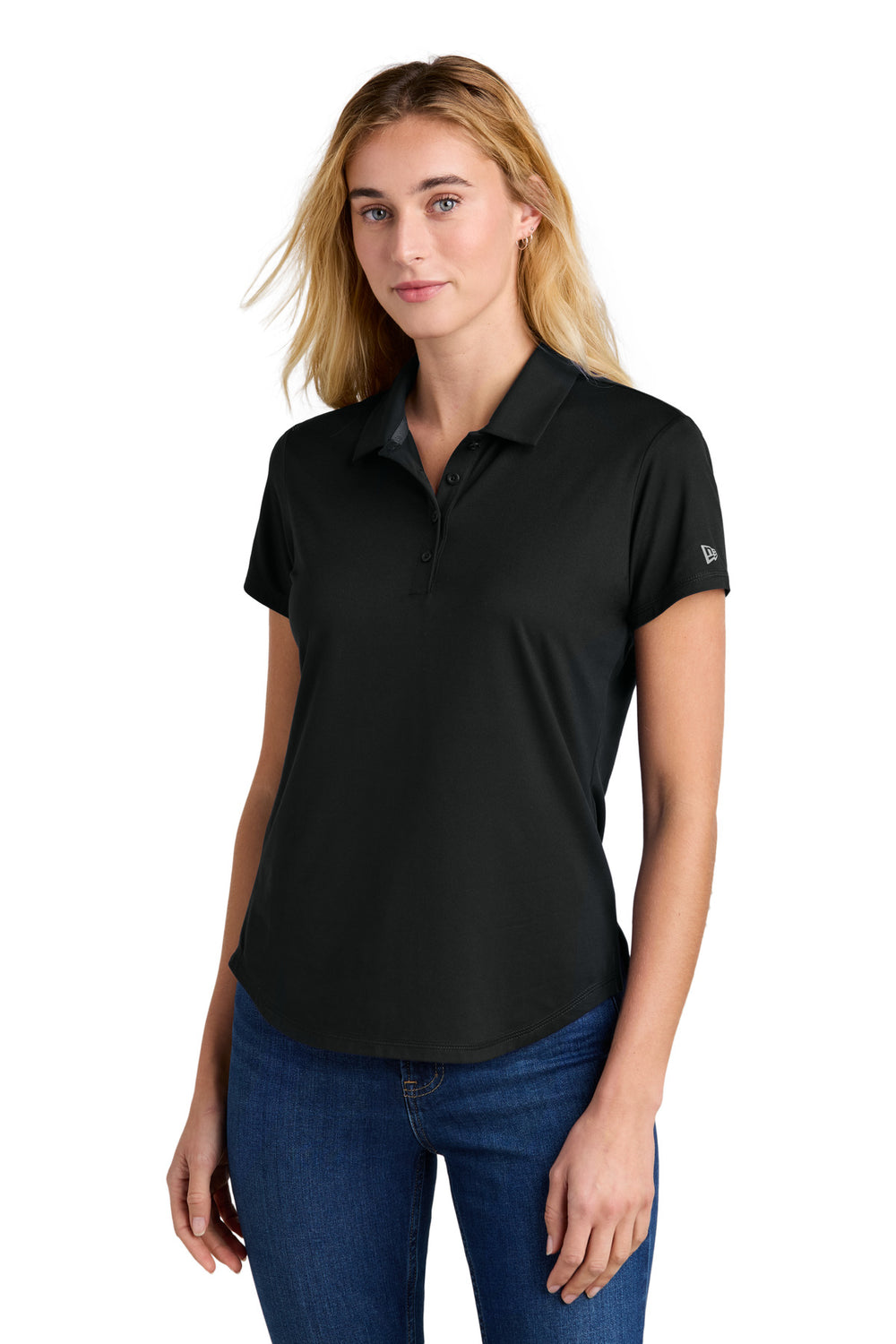 New Era® Women's Power Polo - Black - XS