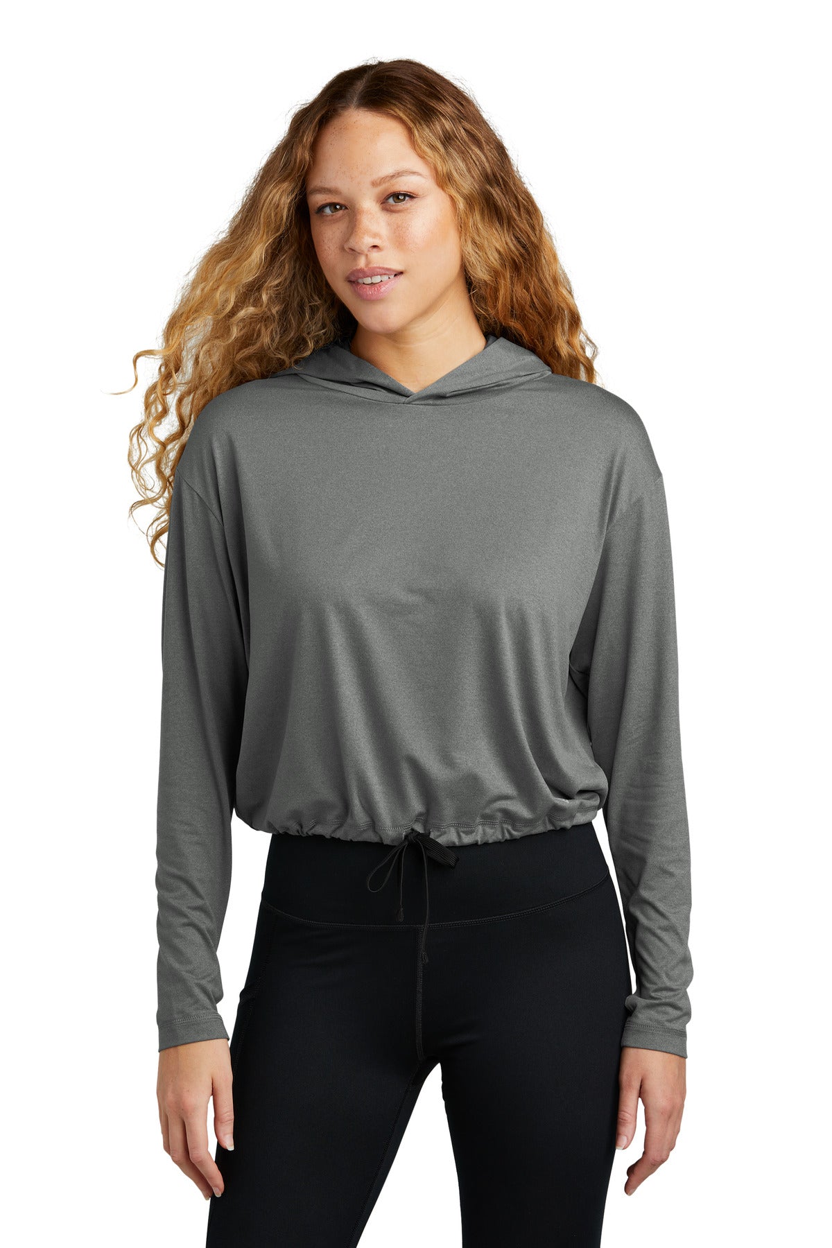 New Era® Women's Power Long Sleeve Hoodie - Shadow Grey Heather - 2XL