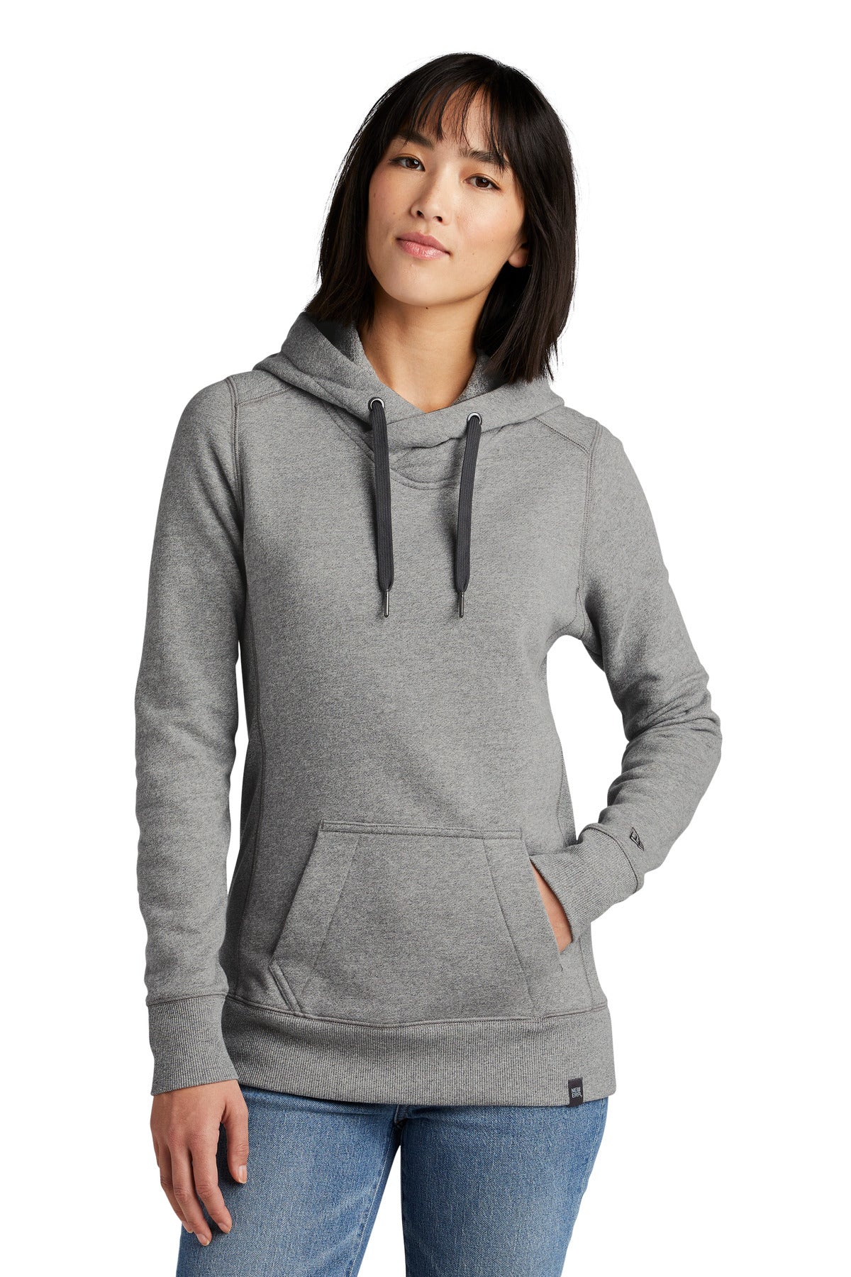 New Era ® Women's French Terry Pullover Hoodie - Light Graphite Twist - XS