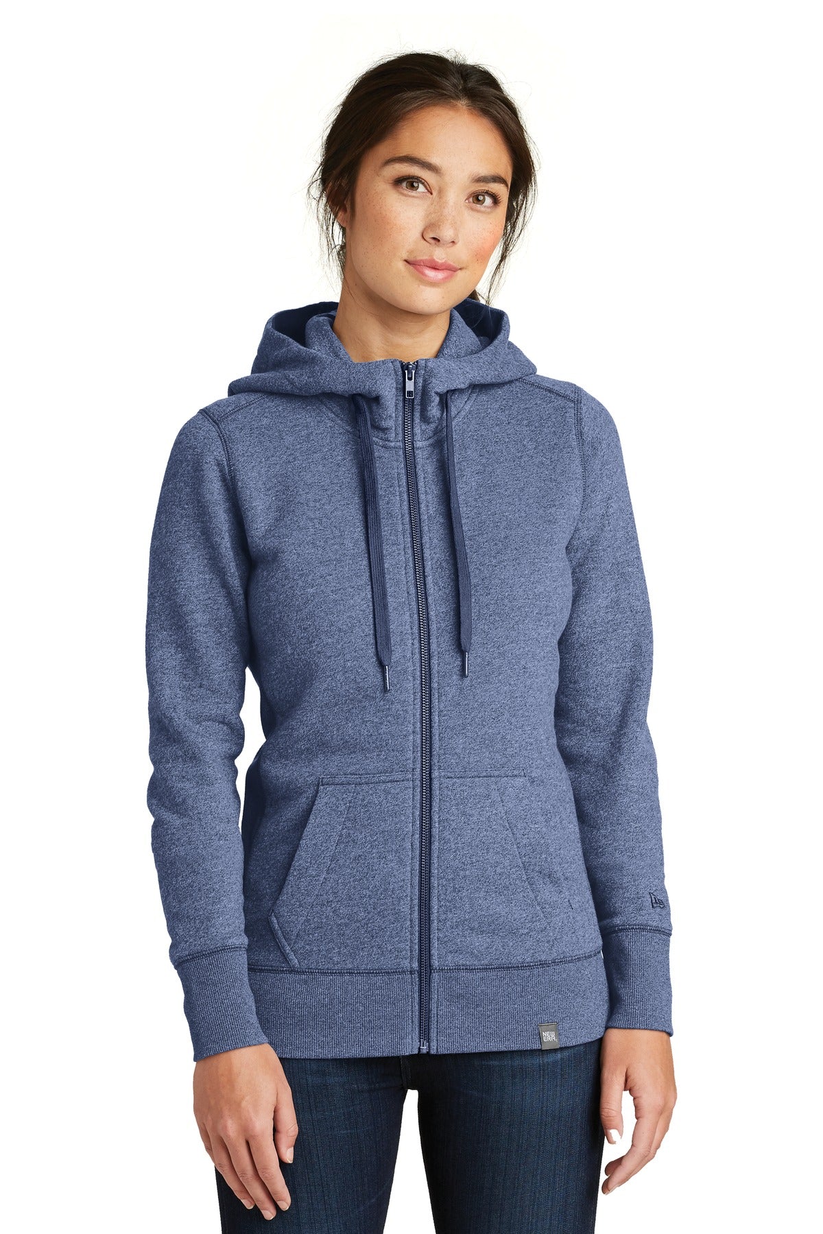 New Era ® Women's French Terry Full-Zip Hoodie - Dark Royal Twist - XS