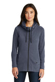 New Era ® Women's Tri-Blend Fleece Full-Zip Hoodie - True Navy Heather - XS