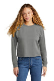 New Era® Women's Tri-Blend Fleece Crop Crew - Shadow Grey Heather - XS