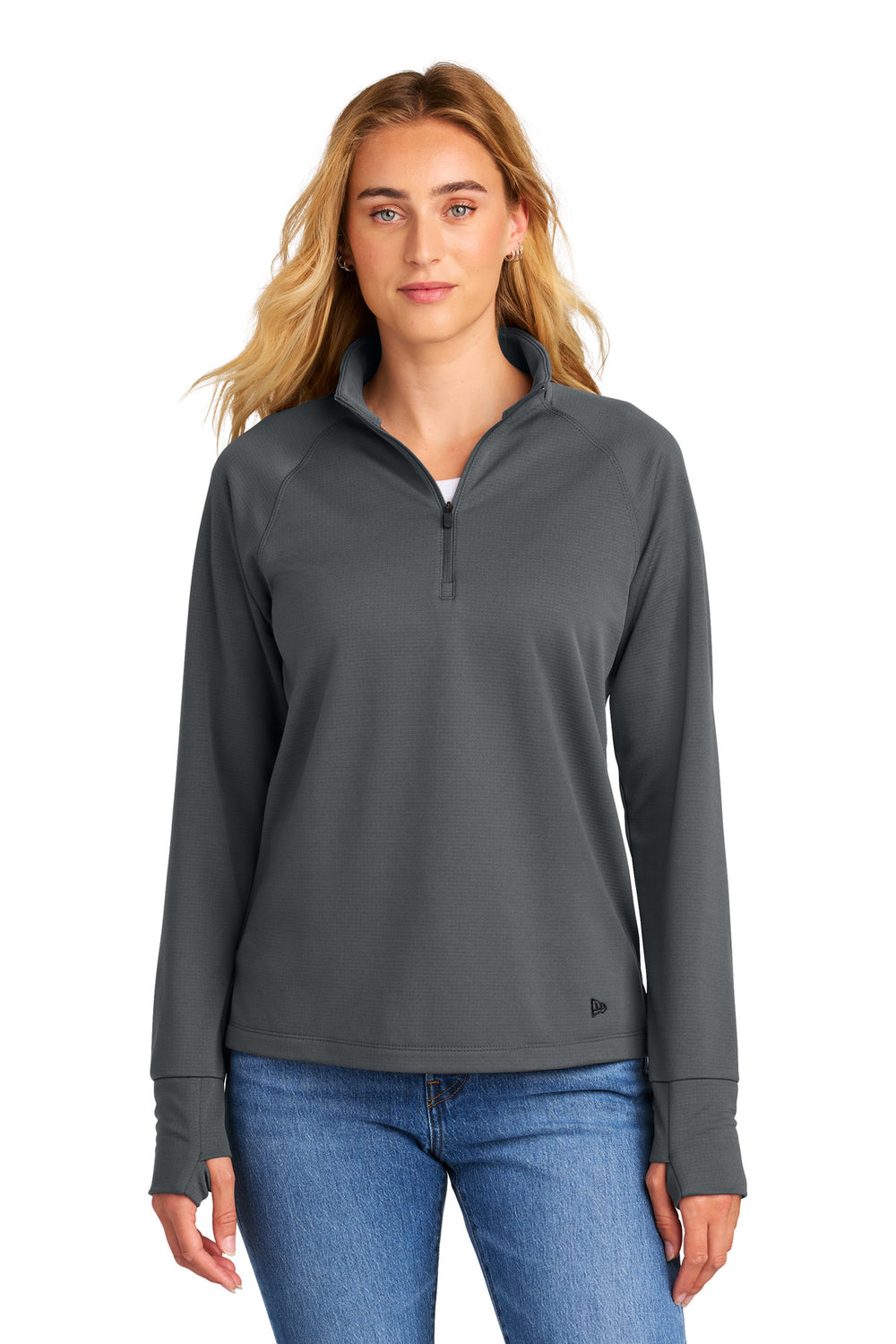 New Era® Women's Stand Out 1/4-Zip - Graphite - XS