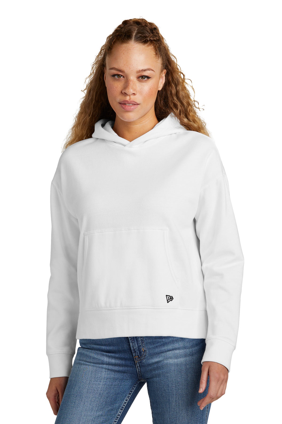 New Era® Women's Comeback Fleece Pullover Hoodie - White - XS