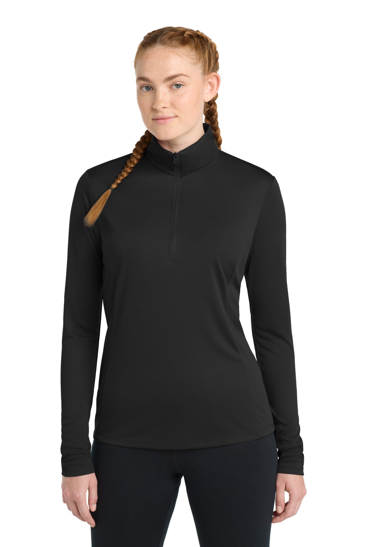 Sport-TekÂ® Women's PosiChargeÂ® Competitorâ„¢ 1/4-Zip Pullover. LST357 - Black - XS