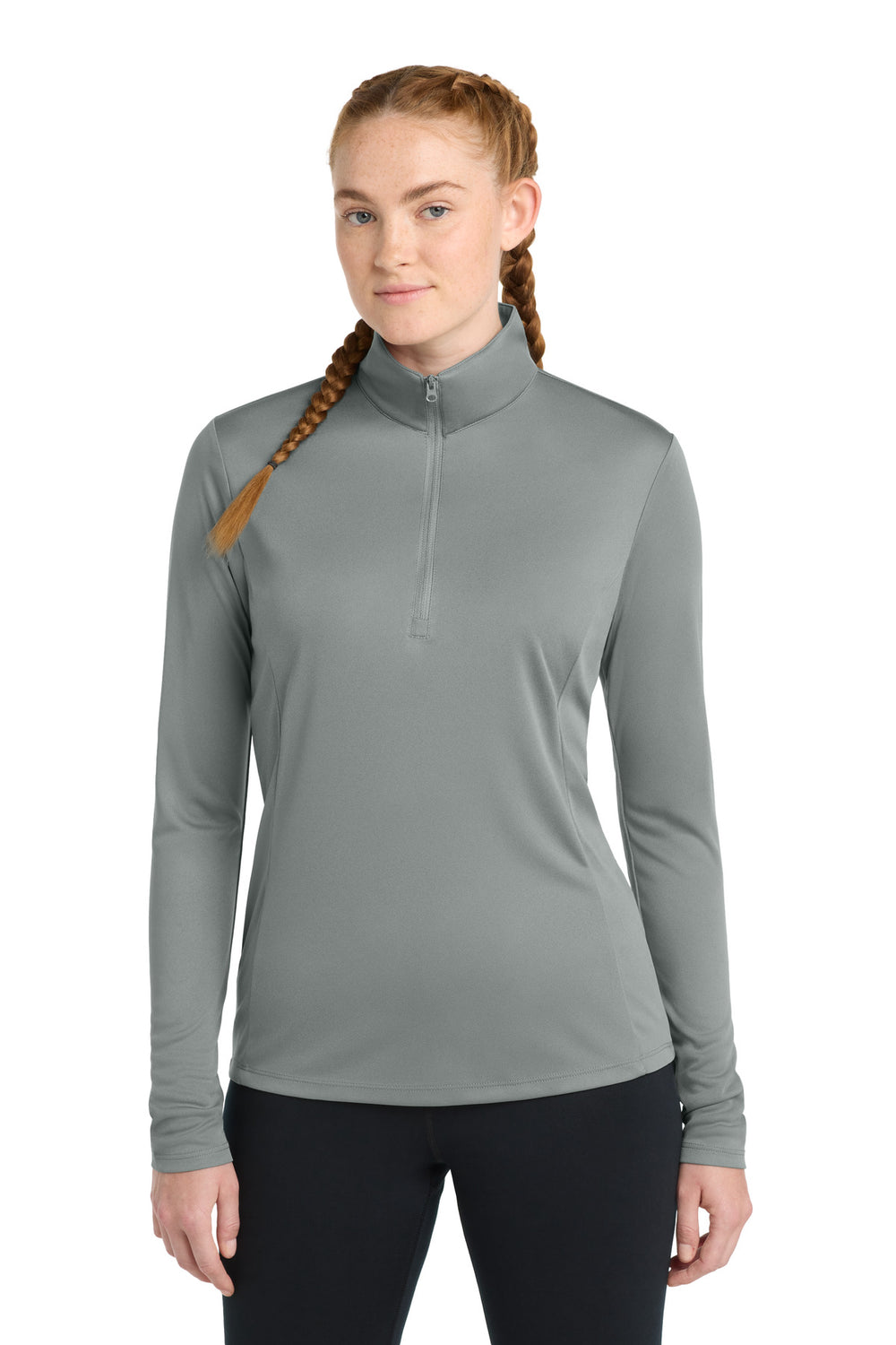 Sport-TekÂ® Women's PosiChargeÂ® Competitorâ„¢ 1/4-Zip Pullover. LST357 - Grey Concrete - XS