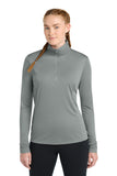 Sport-TekÂ® Women's PosiChargeÂ® Competitorâ„¢ 1/4-Zip Pullover. LST357 - Grey Concrete - XS