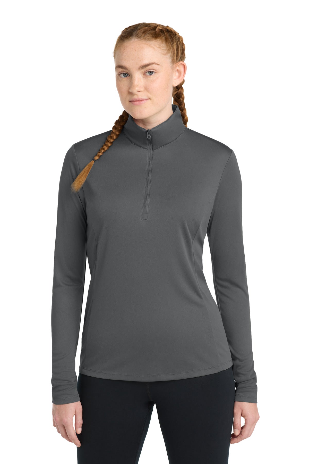 Sport-TekÂ® Women's PosiChargeÂ® Competitorâ„¢ 1/4-Zip Pullover. LST357 - Iron Grey - XS