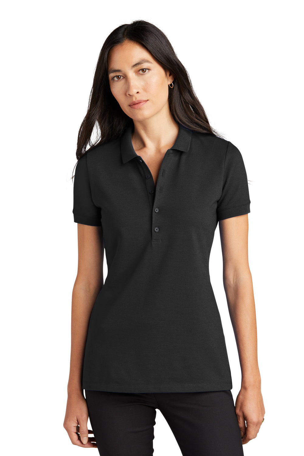 Mercer+Mettle® Women's Stretch Heavyweight Pique Polo - Deep Black - XS