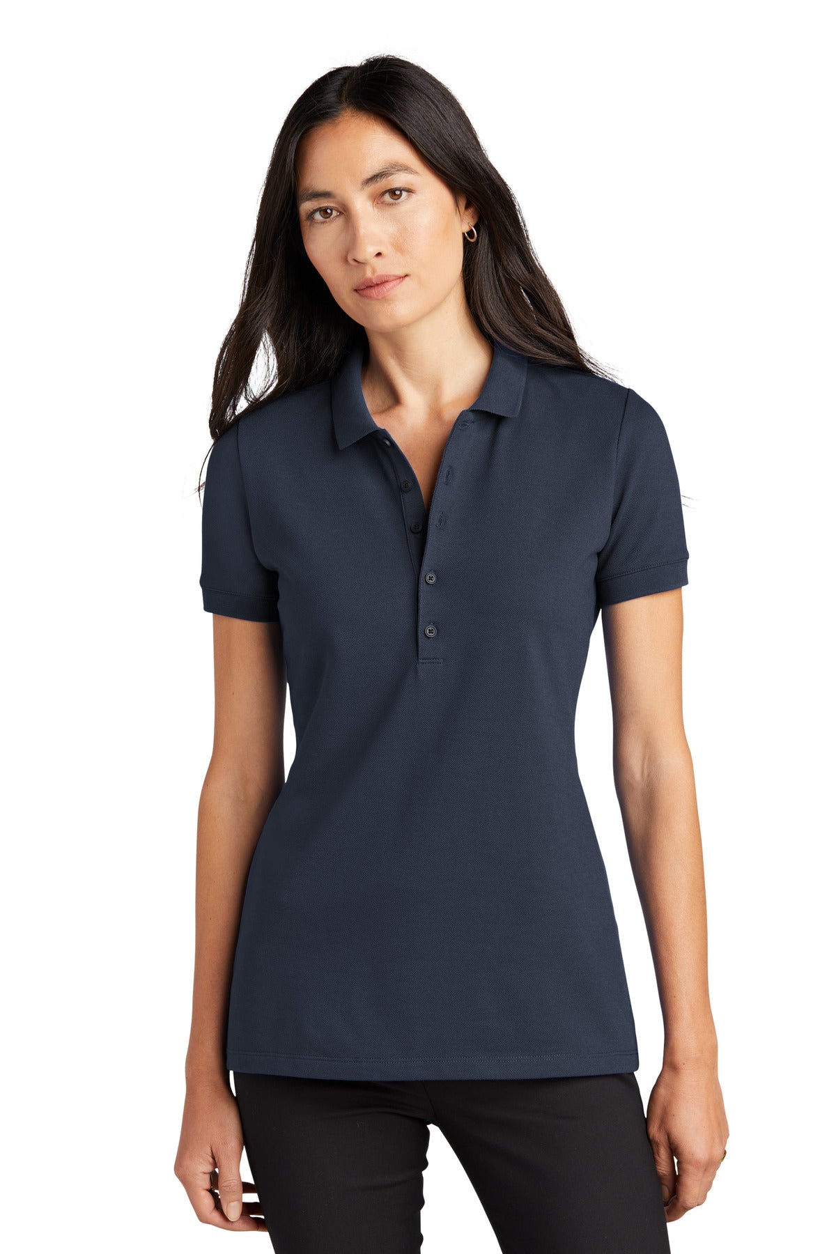 Mercer+Mettle® Women's Stretch Heavyweight Pique Polo - Night Navy - XS