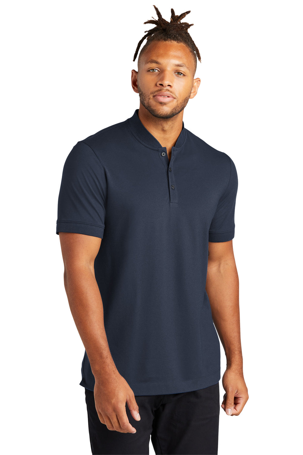 Mercer+Mettle® Stretch Pique Henley - Night Navy - XS