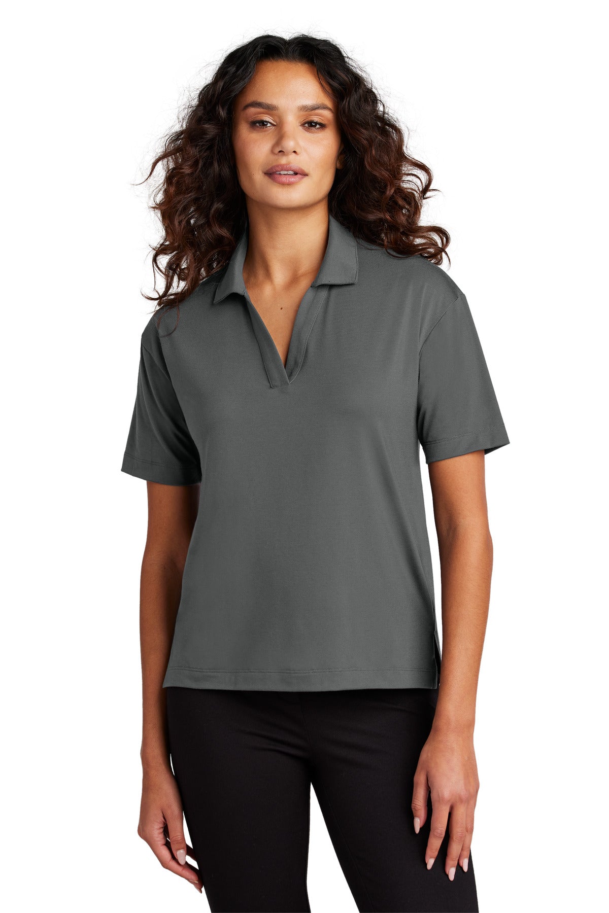 Mercer+Mettle® Women's Stretch Jersey Polo - Anchor Grey - XS