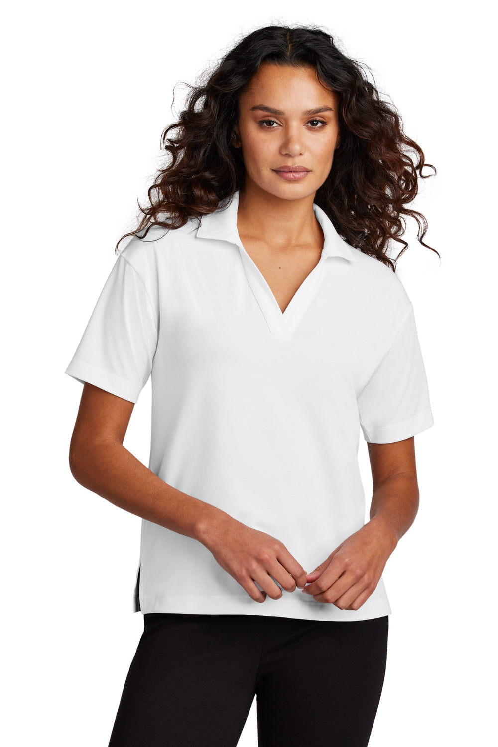 Mercer+Mettle® Women's Stretch Jersey Polo - White - 2XL