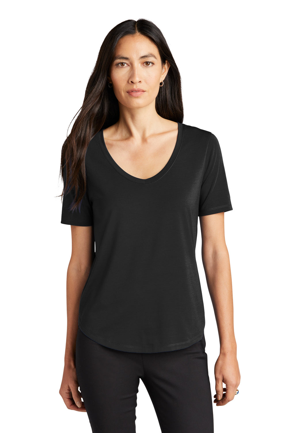 Mercer+Mettle® Women's Stretch Jersey Relaxed Scoop - Deep Black - XS