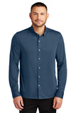 Mercer+Mettle® Stretch Jersey Long Sleeve Shirt - Insignia Blue - XS