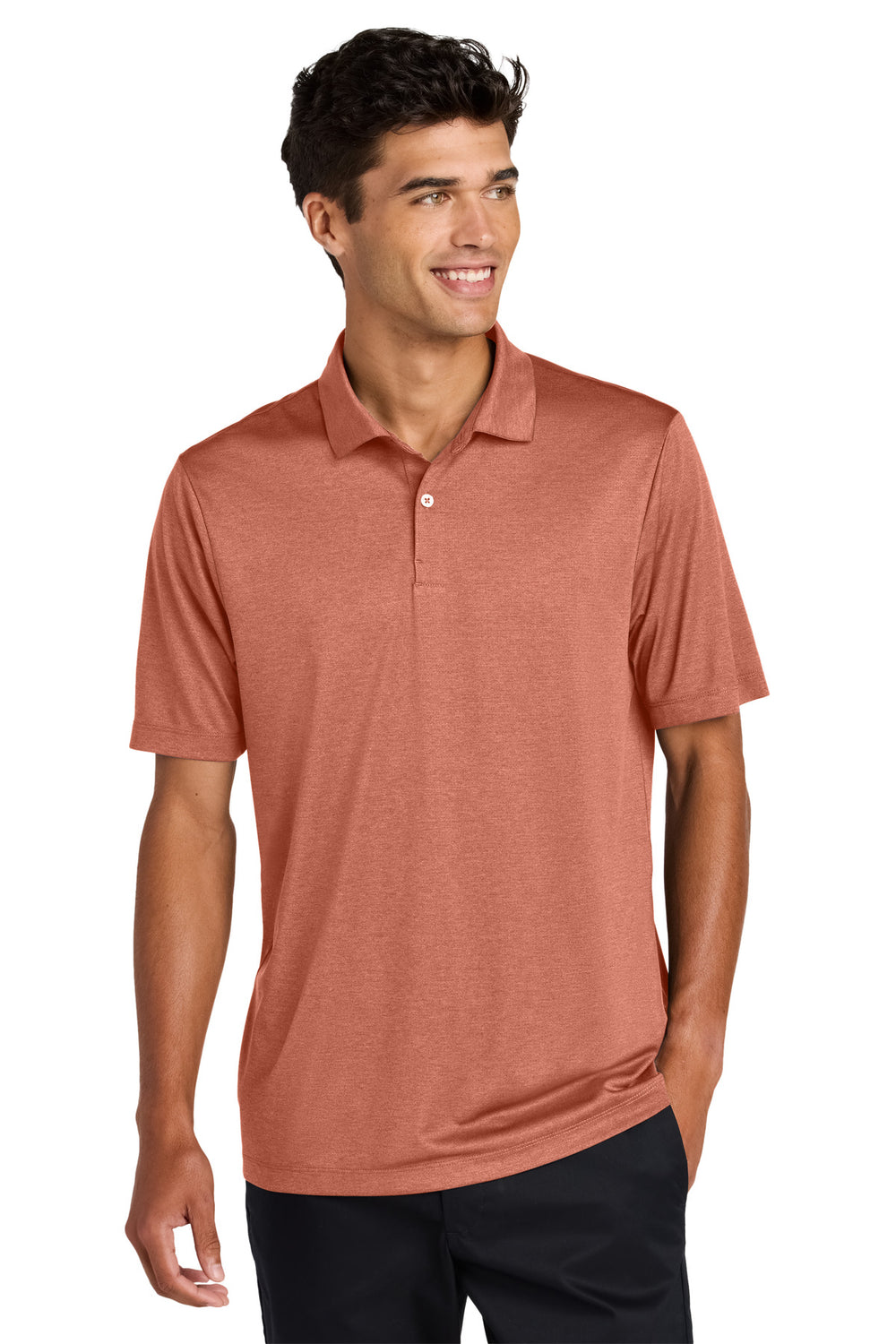 Mercer+Mettle® Recharge Jersey Polo - Sienna Heather - XS