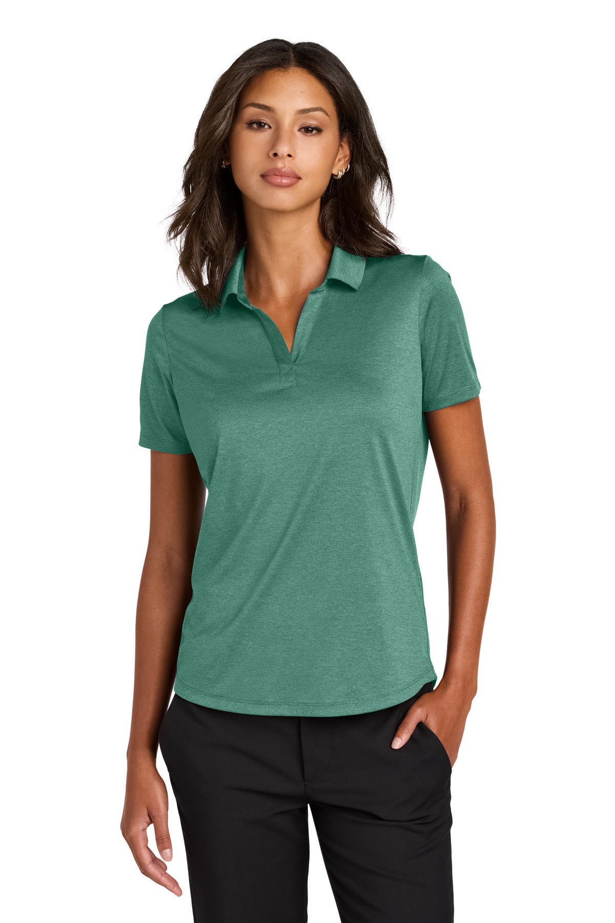 Mercer+Mettle® Women's Recharge Jersey Polo - Sage Heather - XS
