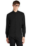 Mercer+Mettle® Long Sleeve Stretch Woven Shirt - Deep Black - XS