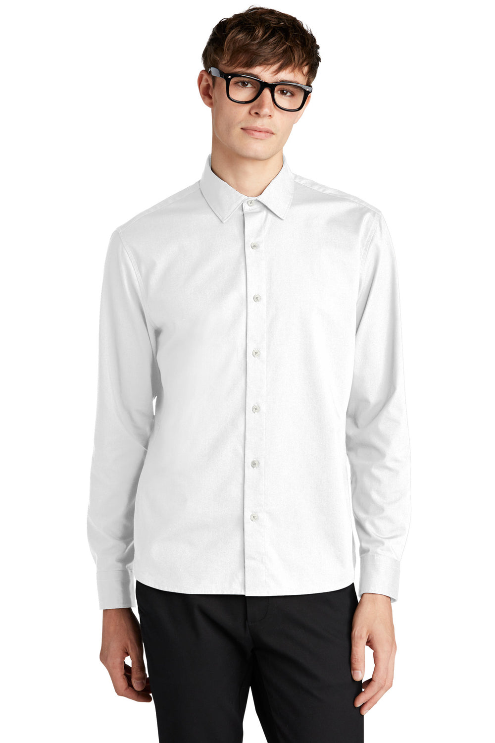 Mercer+Mettle® Long Sleeve Stretch Woven Shirt - White - XS