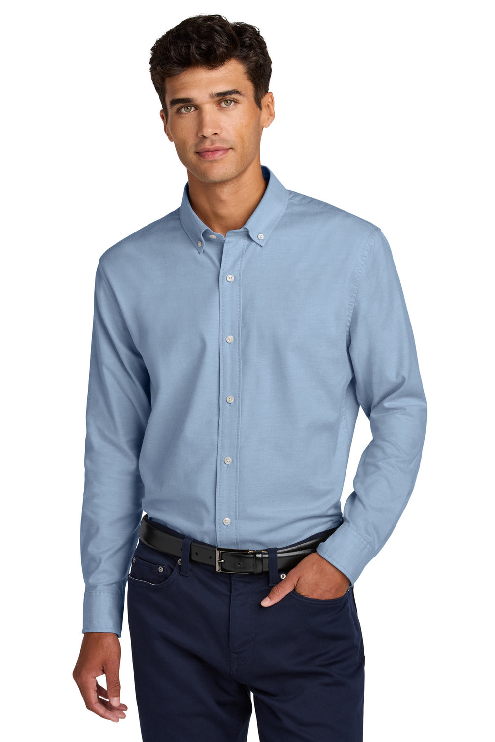Mercer+Mettle® Long Sleeve Modern Oxford Shirt - Cobalt - XS