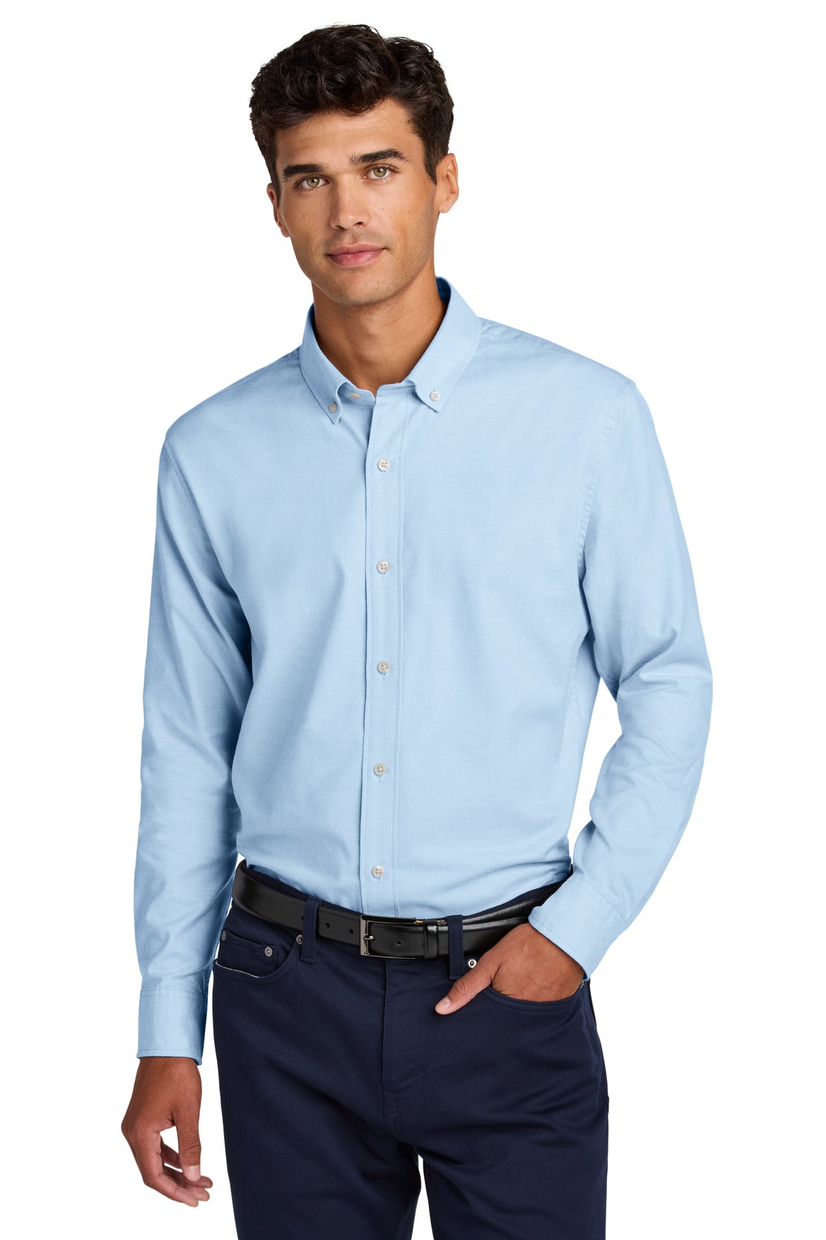 Mercer+Mettle® Long Sleeve Modern Oxford Shirt - Light Blue - XS
