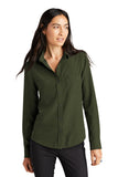 Mercer+Mettle® Women's Stretch Crepe Long Sleeve Camp - Townsend Green - XS