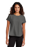 Mercer+Mettle® Women's Stretch Crepe Crew - Anchor Grey - XS