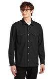 Mercer+Mettle® Long Sleeve Twill Overshirt - Deep Black - XS